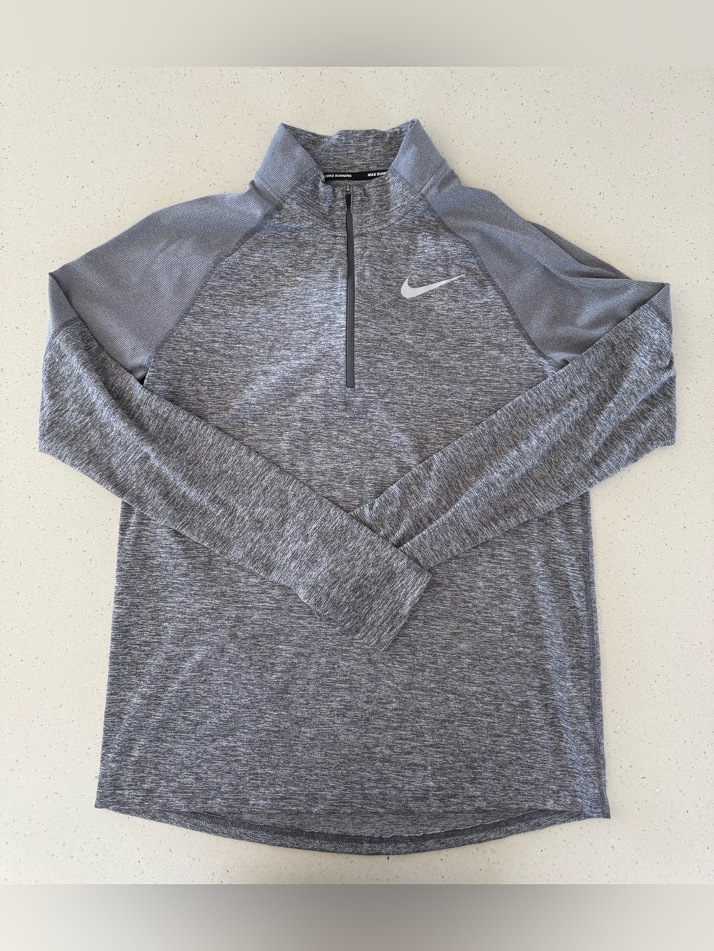 Nike Heather Gray Quarter-Zip Athletic Pullover